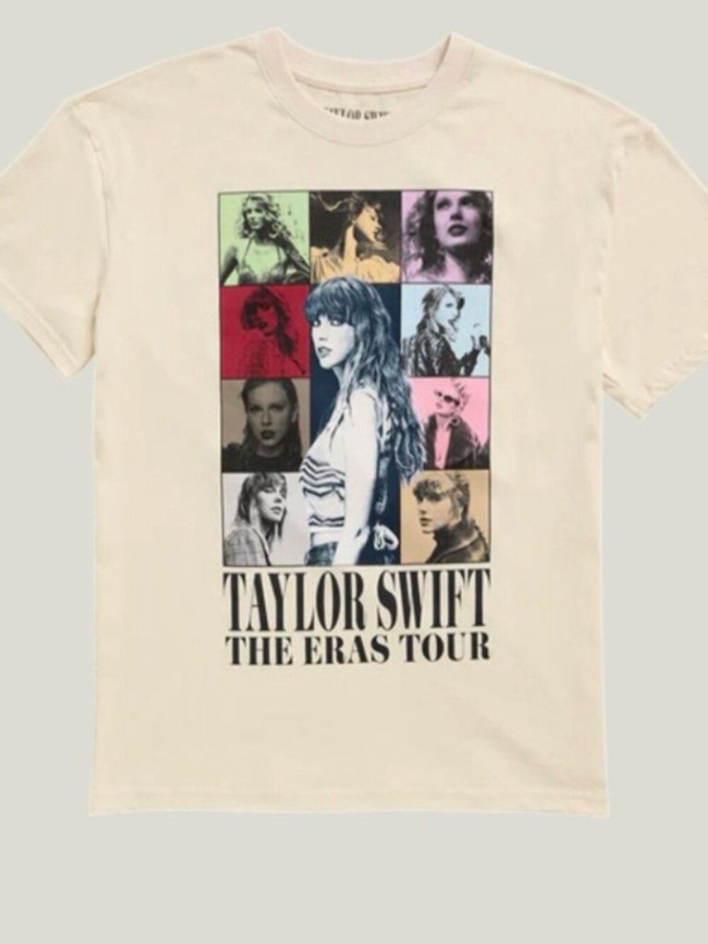 TAYLOR SWIFT THE ERAS INTERNATIONAL TOUR BEIGE T-SHIRT Official Merch M